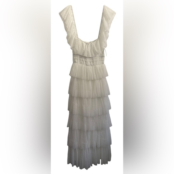 PETAL & PUP BELLE MAXI DRESS - OFF WHITE M B1962 - Picture 10 of 11